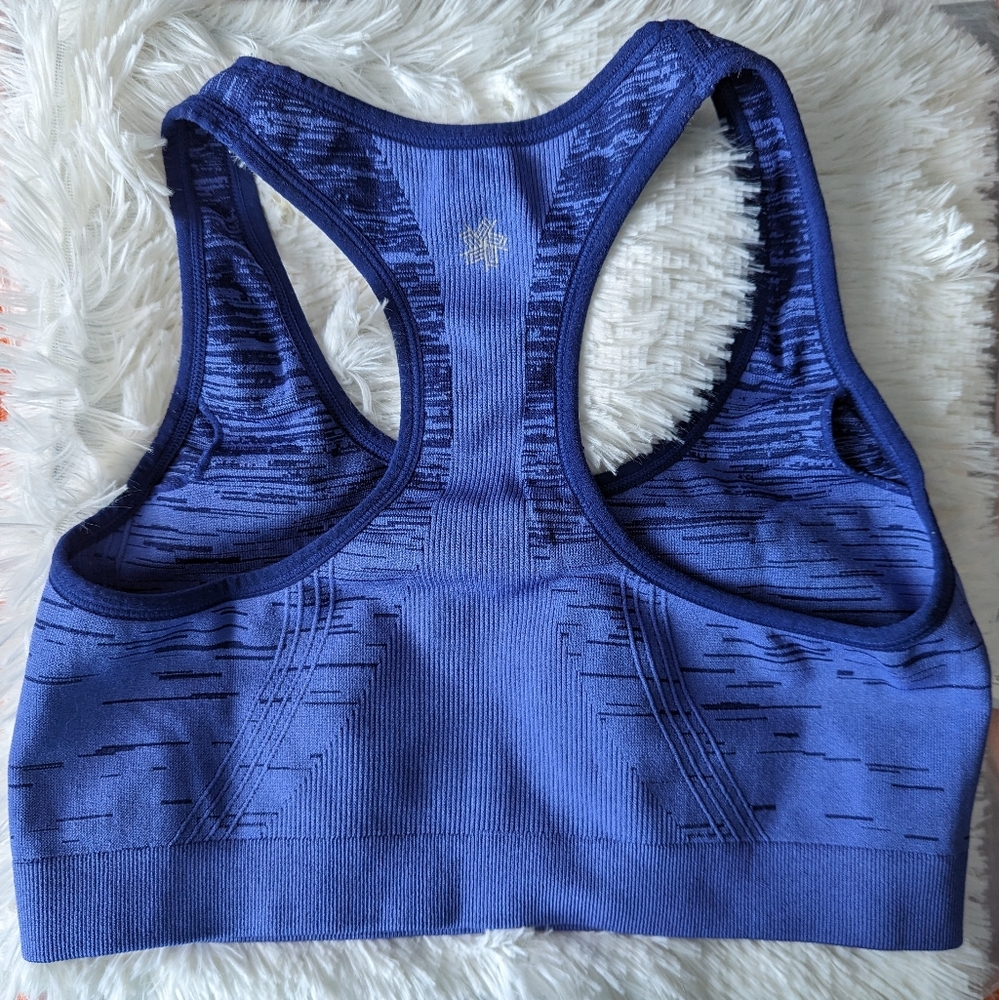 XL sports bra, like new, light support, Tek Gear, blue